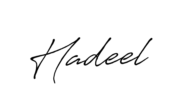 Also You can easily find your signature by using the search form. We will create Hadeel name handwritten signature images for you free of cost using Antro_Vectra_Bolder sign style. Hadeel signature style 7 images and pictures png