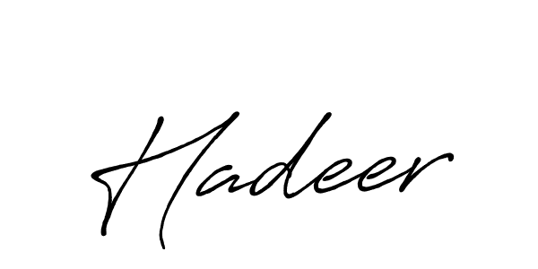 Also You can easily find your signature by using the search form. We will create Hadeer name handwritten signature images for you free of cost using Antro_Vectra_Bolder sign style. Hadeer signature style 7 images and pictures png