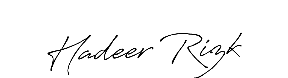 The best way (Antro_Vectra_Bolder) to make a short signature is to pick only two or three words in your name. The name Hadeer Rizk include a total of six letters. For converting this name. Hadeer Rizk signature style 7 images and pictures png