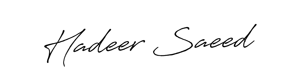 Make a beautiful signature design for name Hadeer Saeed. Use this online signature maker to create a handwritten signature for free. Hadeer Saeed signature style 7 images and pictures png