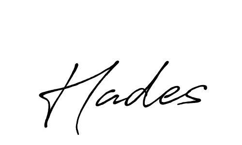 Design your own signature with our free online signature maker. With this signature software, you can create a handwritten (Antro_Vectra_Bolder) signature for name Hades. Hades signature style 7 images and pictures png