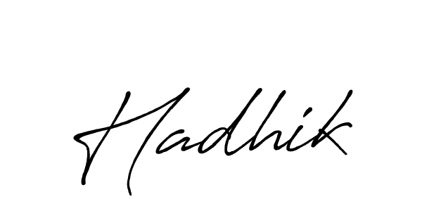 Make a beautiful signature design for name Hadhik. With this signature (Antro_Vectra_Bolder) style, you can create a handwritten signature for free. Hadhik signature style 7 images and pictures png