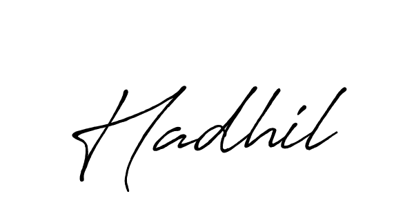 Design your own signature with our free online signature maker. With this signature software, you can create a handwritten (Antro_Vectra_Bolder) signature for name Hadhil. Hadhil signature style 7 images and pictures png