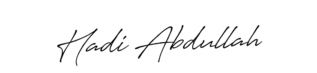 Similarly Antro_Vectra_Bolder is the best handwritten signature design. Signature creator online .You can use it as an online autograph creator for name Hadi Abdullah. Hadi Abdullah signature style 7 images and pictures png