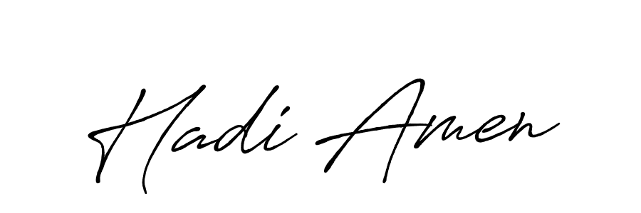 Make a beautiful signature design for name Hadi Amen. With this signature (Antro_Vectra_Bolder) style, you can create a handwritten signature for free. Hadi Amen signature style 7 images and pictures png