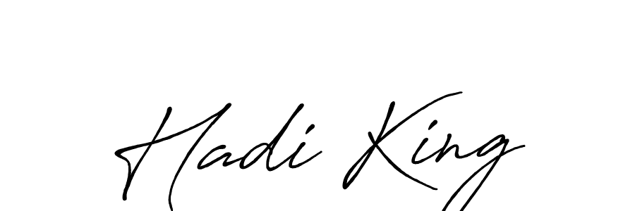 Similarly Antro_Vectra_Bolder is the best handwritten signature design. Signature creator online .You can use it as an online autograph creator for name Hadi King. Hadi King signature style 7 images and pictures png