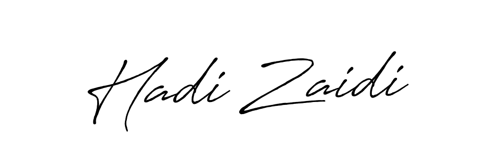 Create a beautiful signature design for name Hadi Zaidi. With this signature (Antro_Vectra_Bolder) fonts, you can make a handwritten signature for free. Hadi Zaidi signature style 7 images and pictures png