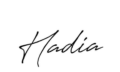 How to make Hadia name signature. Use Antro_Vectra_Bolder style for creating short signs online. This is the latest handwritten sign. Hadia signature style 7 images and pictures png
