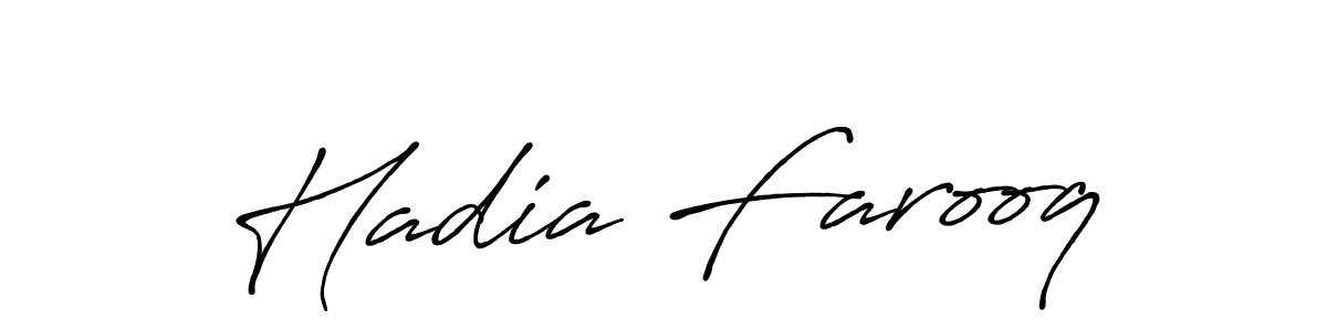 Antro_Vectra_Bolder is a professional signature style that is perfect for those who want to add a touch of class to their signature. It is also a great choice for those who want to make their signature more unique. Get Hadia Farooq name to fancy signature for free. Hadia Farooq signature style 7 images and pictures png