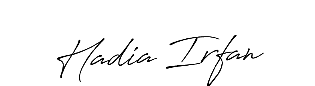 Also You can easily find your signature by using the search form. We will create Hadia Irfan name handwritten signature images for you free of cost using Antro_Vectra_Bolder sign style. Hadia Irfan signature style 7 images and pictures png