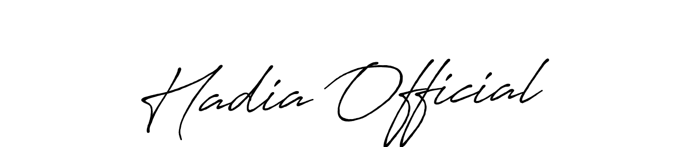 Also You can easily find your signature by using the search form. We will create Hadia Official name handwritten signature images for you free of cost using Antro_Vectra_Bolder sign style. Hadia Official signature style 7 images and pictures png