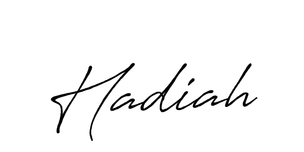 Similarly Antro_Vectra_Bolder is the best handwritten signature design. Signature creator online .You can use it as an online autograph creator for name Hadiah. Hadiah signature style 7 images and pictures png