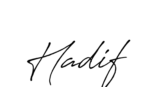 Hadif stylish signature style. Best Handwritten Sign (Antro_Vectra_Bolder) for my name. Handwritten Signature Collection Ideas for my name Hadif. Hadif signature style 7 images and pictures png