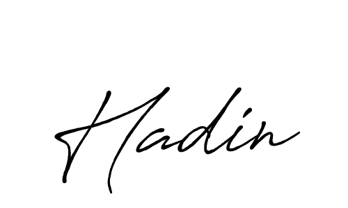 Use a signature maker to create a handwritten signature online. With this signature software, you can design (Antro_Vectra_Bolder) your own signature for name Hadin. Hadin signature style 7 images and pictures png