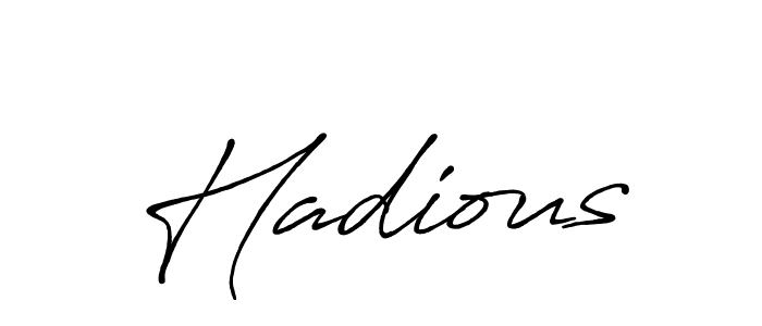Make a beautiful signature design for name Hadious. With this signature (Antro_Vectra_Bolder) style, you can create a handwritten signature for free. Hadious signature style 7 images and pictures png