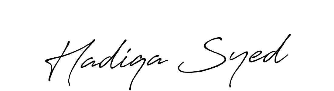 Also we have Hadiqa Syed name is the best signature style. Create professional handwritten signature collection using Antro_Vectra_Bolder autograph style. Hadiqa Syed signature style 7 images and pictures png