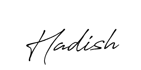 Create a beautiful signature design for name Hadish. With this signature (Antro_Vectra_Bolder) fonts, you can make a handwritten signature for free. Hadish signature style 7 images and pictures png