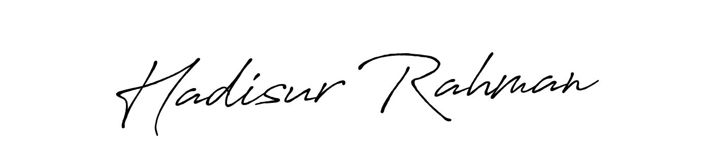 Make a beautiful signature design for name Hadisur Rahman. With this signature (Antro_Vectra_Bolder) style, you can create a handwritten signature for free. Hadisur Rahman signature style 7 images and pictures png