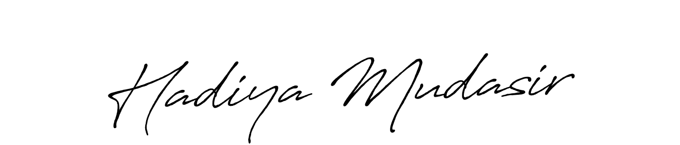 Similarly Antro_Vectra_Bolder is the best handwritten signature design. Signature creator online .You can use it as an online autograph creator for name Hadiya Mudasir. Hadiya Mudasir signature style 7 images and pictures png