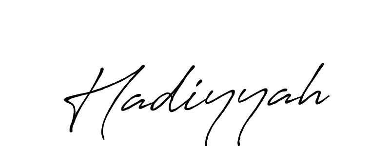 Create a beautiful signature design for name Hadiyyah. With this signature (Antro_Vectra_Bolder) fonts, you can make a handwritten signature for free. Hadiyyah signature style 7 images and pictures png