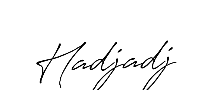 Use a signature maker to create a handwritten signature online. With this signature software, you can design (Antro_Vectra_Bolder) your own signature for name Hadjadj. Hadjadj signature style 7 images and pictures png