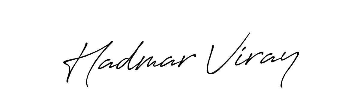 Also You can easily find your signature by using the search form. We will create Hadmar Viray name handwritten signature images for you free of cost using Antro_Vectra_Bolder sign style. Hadmar Viray signature style 7 images and pictures png
