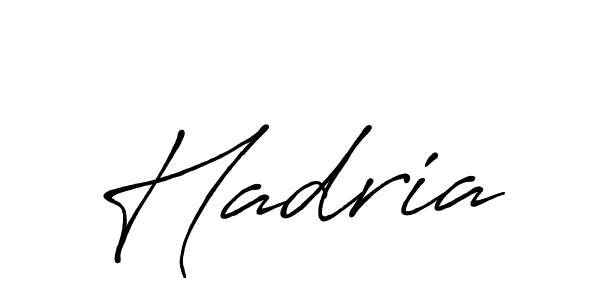 Create a beautiful signature design for name Hadria. With this signature (Antro_Vectra_Bolder) fonts, you can make a handwritten signature for free. Hadria signature style 7 images and pictures png