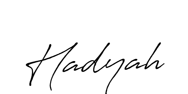 Hadyah stylish signature style. Best Handwritten Sign (Antro_Vectra_Bolder) for my name. Handwritten Signature Collection Ideas for my name Hadyah. Hadyah signature style 7 images and pictures png