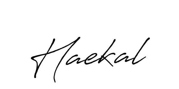 Design your own signature with our free online signature maker. With this signature software, you can create a handwritten (Antro_Vectra_Bolder) signature for name Haekal. Haekal signature style 7 images and pictures png