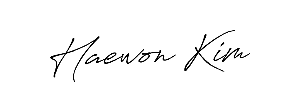 Design your own signature with our free online signature maker. With this signature software, you can create a handwritten (Antro_Vectra_Bolder) signature for name Haewon Kim. Haewon Kim signature style 7 images and pictures png