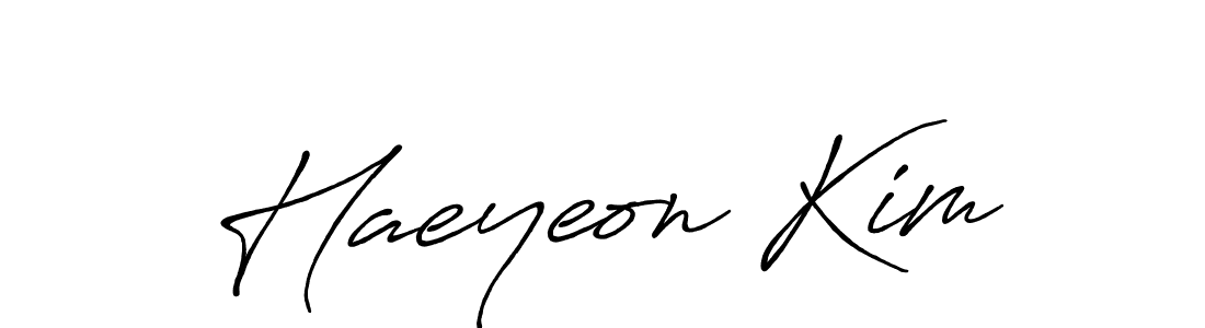 Also we have Haeyeon Kim name is the best signature style. Create professional handwritten signature collection using Antro_Vectra_Bolder autograph style. Haeyeon Kim signature style 7 images and pictures png