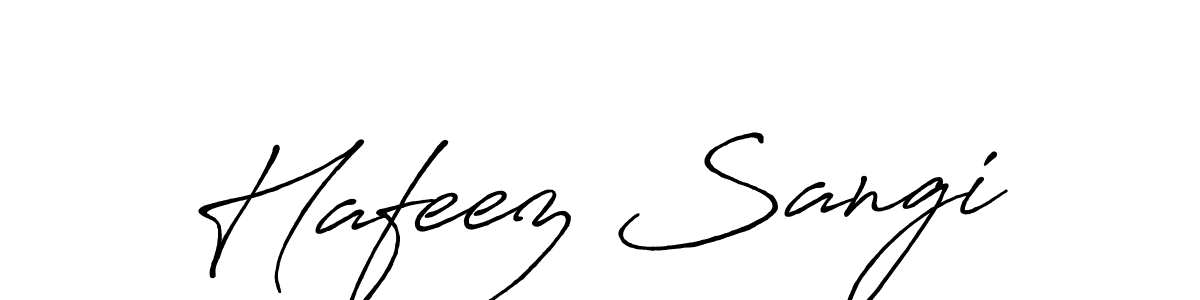 Use a signature maker to create a handwritten signature online. With this signature software, you can design (Antro_Vectra_Bolder) your own signature for name Hafeez Sangi. Hafeez Sangi signature style 7 images and pictures png