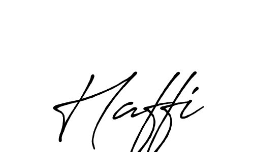 Use a signature maker to create a handwritten signature online. With this signature software, you can design (Antro_Vectra_Bolder) your own signature for name Haffi. Haffi signature style 7 images and pictures png