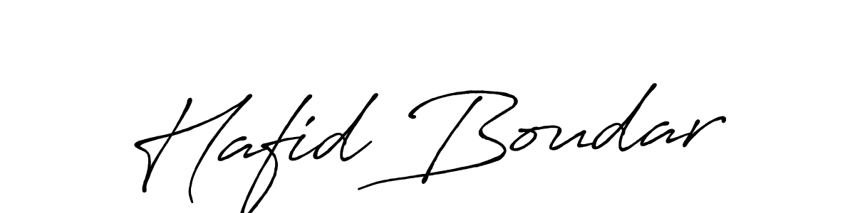 How to make Hafid Boudar name signature. Use Antro_Vectra_Bolder style for creating short signs online. This is the latest handwritten sign. Hafid Boudar signature style 7 images and pictures png