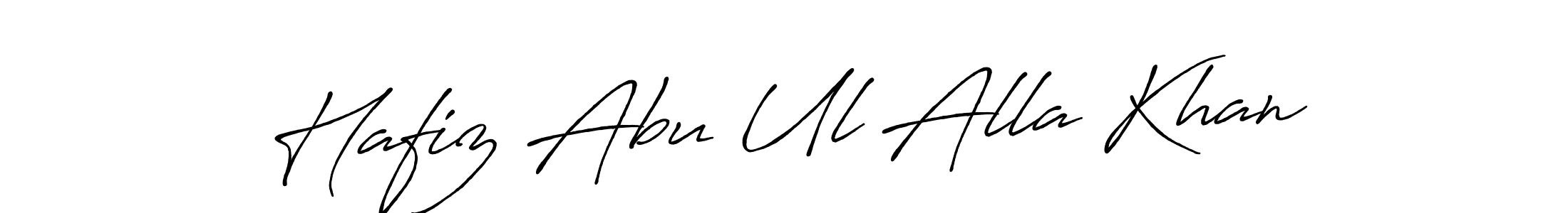 Use a signature maker to create a handwritten signature online. With this signature software, you can design (Antro_Vectra_Bolder) your own signature for name Hafiz Abu Ul Alla Khan. Hafiz Abu Ul Alla Khan signature style 7 images and pictures png
