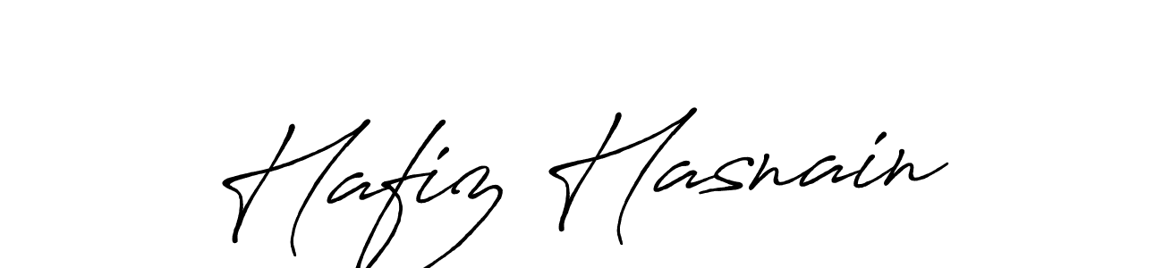 How to make Hafiz Hasnain name signature. Use Antro_Vectra_Bolder style for creating short signs online. This is the latest handwritten sign. Hafiz Hasnain signature style 7 images and pictures png