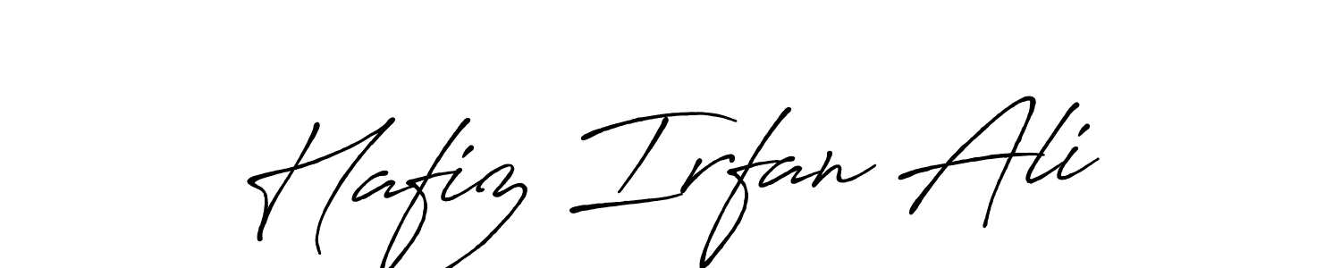 You should practise on your own different ways (Antro_Vectra_Bolder) to write your name (Hafiz Irfan Ali) in signature. don't let someone else do it for you. Hafiz Irfan Ali signature style 7 images and pictures png