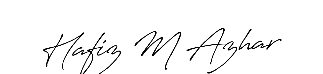 Create a beautiful signature design for name Hafiz M Azhar. With this signature (Antro_Vectra_Bolder) fonts, you can make a handwritten signature for free. Hafiz M Azhar signature style 7 images and pictures png