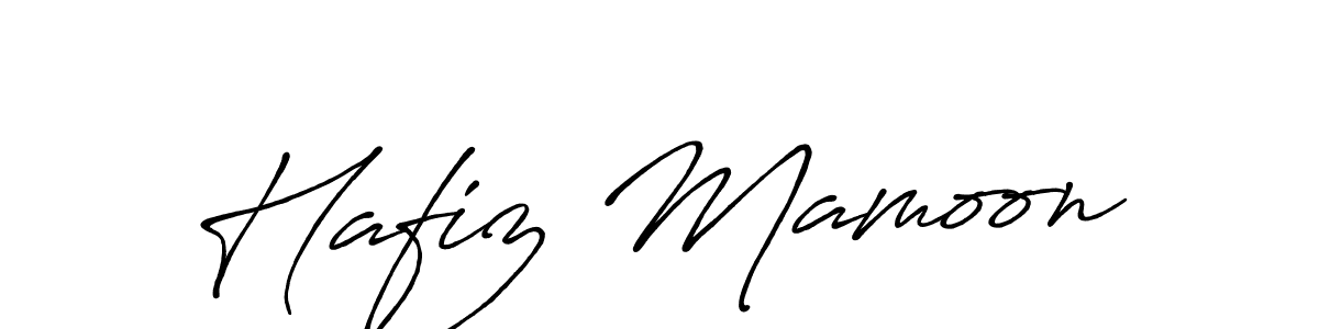 Also You can easily find your signature by using the search form. We will create Hafiz Mamoon name handwritten signature images for you free of cost using Antro_Vectra_Bolder sign style. Hafiz Mamoon signature style 7 images and pictures png