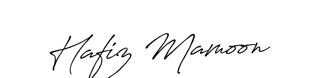 Hafiz Mamoon stylish signature style. Best Handwritten Sign (Antro_Vectra_Bolder) for my name. Handwritten Signature Collection Ideas for my name Hafiz Mamoon. Hafiz Mamoon signature style 7 images and pictures png