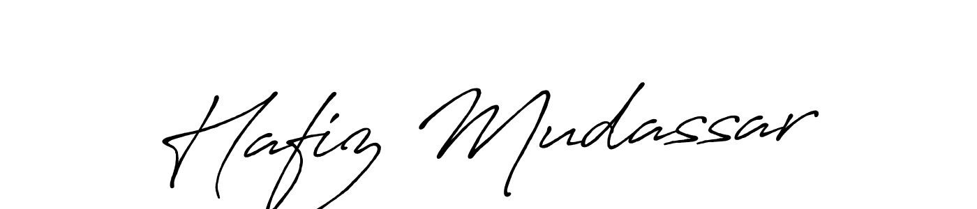 Hafiz Mudassar stylish signature style. Best Handwritten Sign (Antro_Vectra_Bolder) for my name. Handwritten Signature Collection Ideas for my name Hafiz Mudassar. Hafiz Mudassar signature style 7 images and pictures png