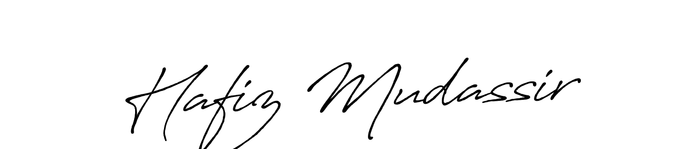 Hafiz Mudassir stylish signature style. Best Handwritten Sign (Antro_Vectra_Bolder) for my name. Handwritten Signature Collection Ideas for my name Hafiz Mudassir. Hafiz Mudassir signature style 7 images and pictures png