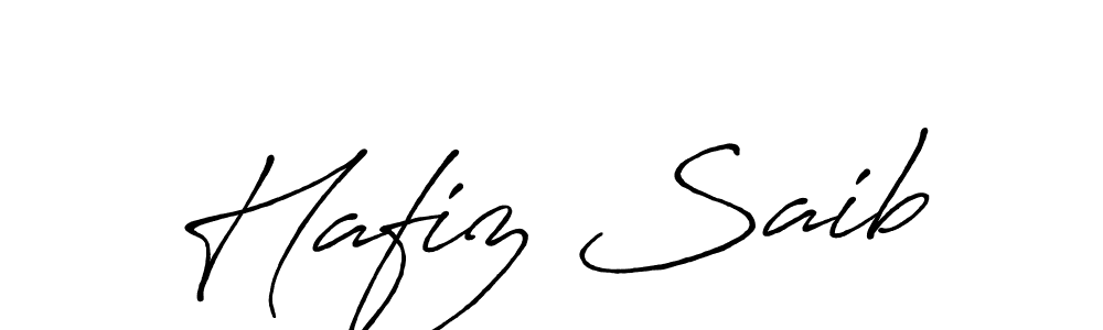 Design your own signature with our free online signature maker. With this signature software, you can create a handwritten (Antro_Vectra_Bolder) signature for name Hafiz Saib. Hafiz Saib signature style 7 images and pictures png