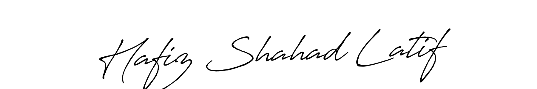 You should practise on your own different ways (Antro_Vectra_Bolder) to write your name (Hafiz Shahad Latif) in signature. don't let someone else do it for you. Hafiz Shahad Latif signature style 7 images and pictures png