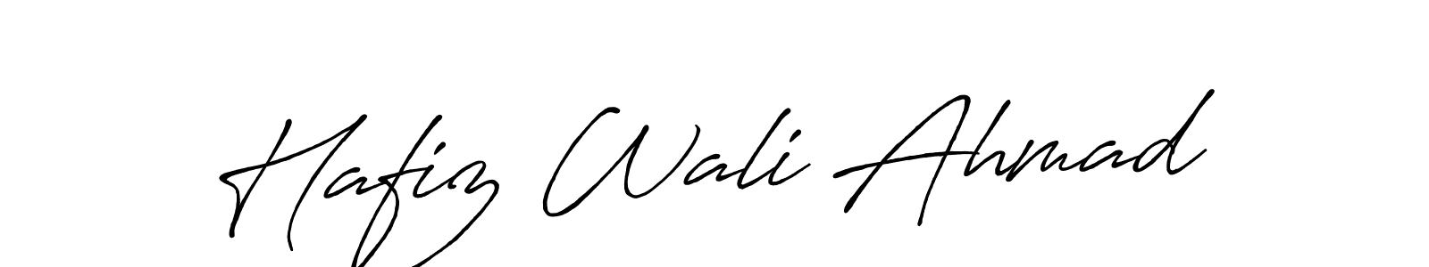 You should practise on your own different ways (Antro_Vectra_Bolder) to write your name (Hafiz Wali Ahmad) in signature. don't let someone else do it for you. Hafiz Wali Ahmad signature style 7 images and pictures png