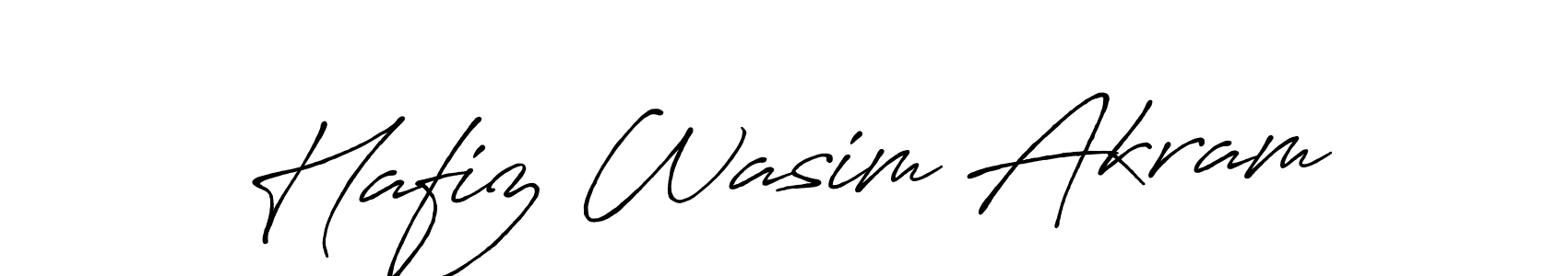 Make a beautiful signature design for name Hafiz Wasim Akram. With this signature (Antro_Vectra_Bolder) style, you can create a handwritten signature for free. Hafiz Wasim Akram signature style 7 images and pictures png