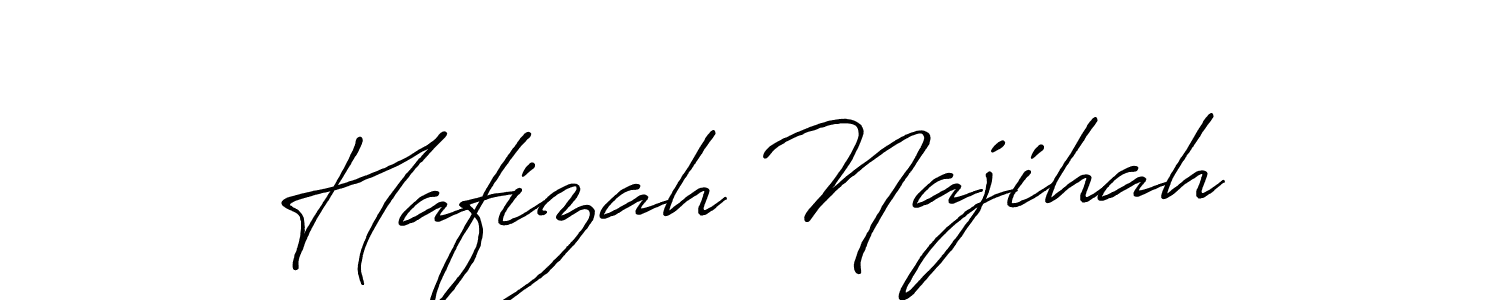 The best way (Antro_Vectra_Bolder) to make a short signature is to pick only two or three words in your name. The name Hafizah Najihah include a total of six letters. For converting this name. Hafizah Najihah signature style 7 images and pictures png