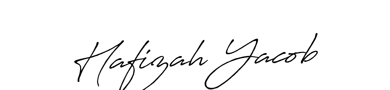Create a beautiful signature design for name Hafizah Yacob. With this signature (Antro_Vectra_Bolder) fonts, you can make a handwritten signature for free. Hafizah Yacob signature style 7 images and pictures png