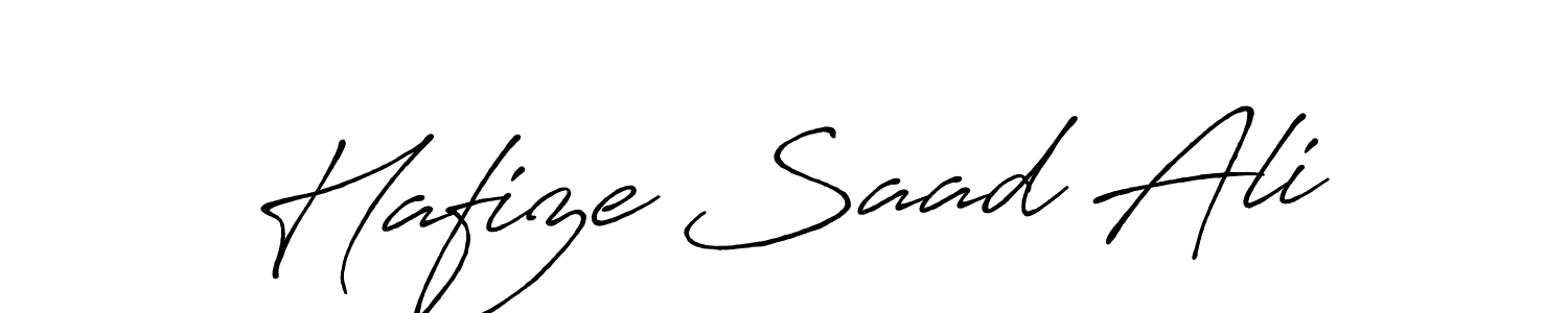 Also we have Hafize Saad Ali name is the best signature style. Create professional handwritten signature collection using Antro_Vectra_Bolder autograph style. Hafize Saad Ali signature style 7 images and pictures png