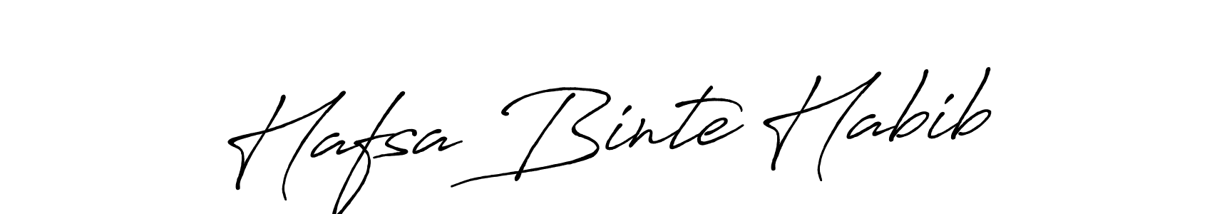 Hafsa Binte Habib stylish signature style. Best Handwritten Sign (Antro_Vectra_Bolder) for my name. Handwritten Signature Collection Ideas for my name Hafsa Binte Habib. Hafsa Binte Habib signature style 7 images and pictures png